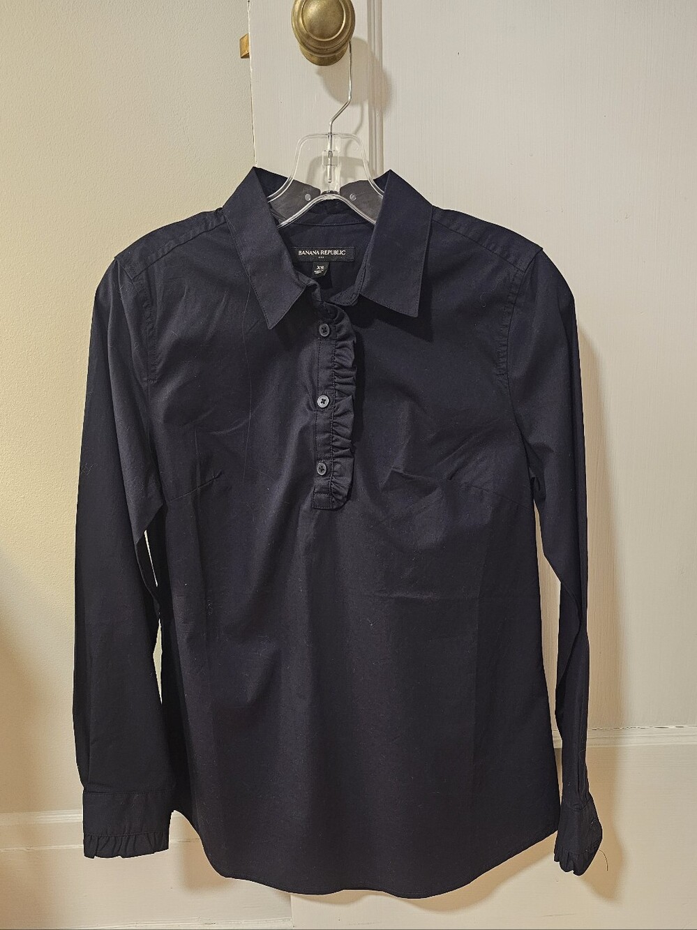 Banana Republic Navy Tunic Button-Down Shirt